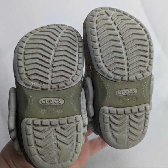CROCS baby Shark Sandals Size 4-5 Gray Color Waterproof - Picture 7 of 7